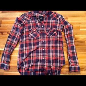 American Eagle Red Flannel Size XS